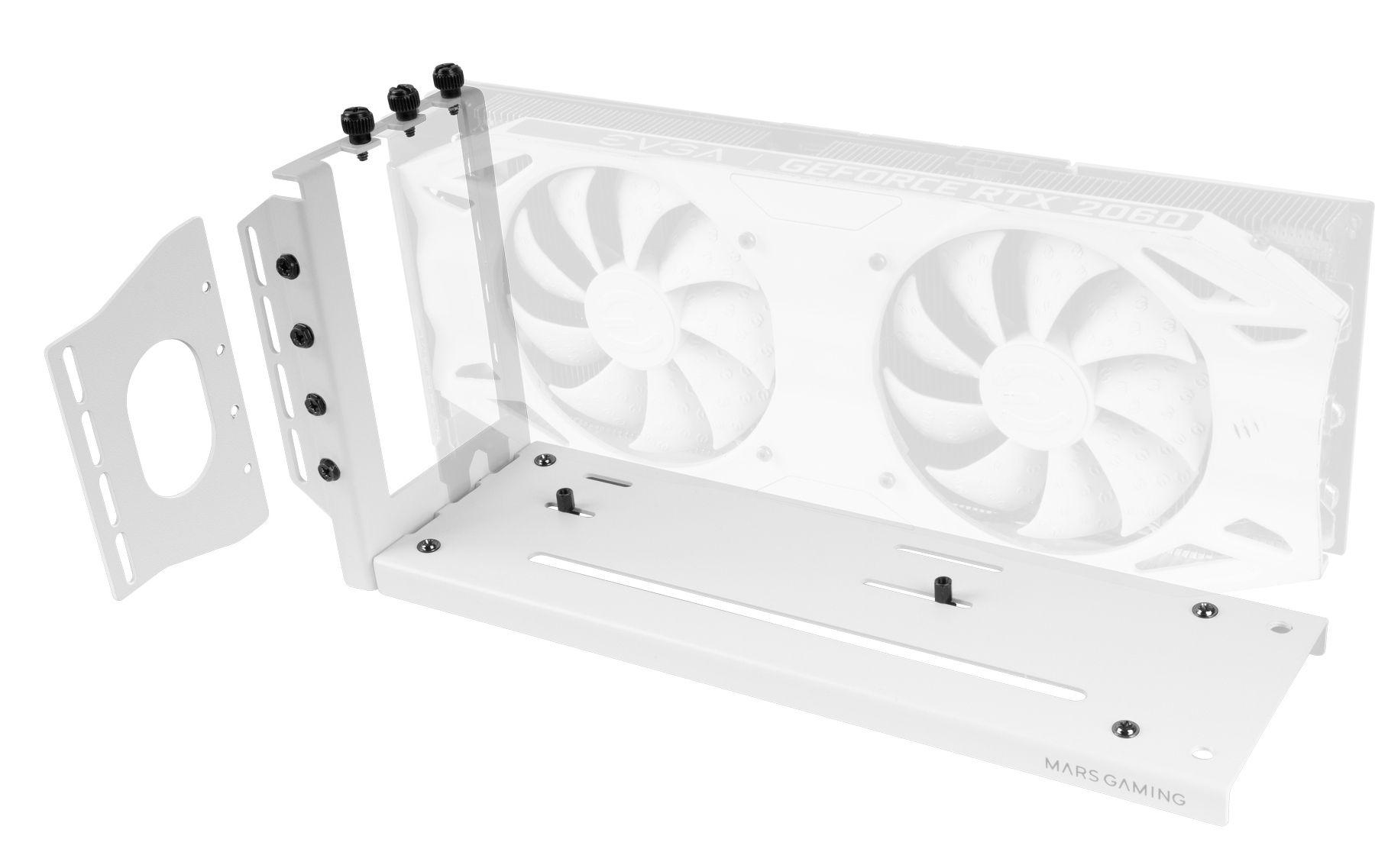 Suporte Vertical para Placa Gráfica MARS GAMING MCAGCVW (Branco) — miniatura 2