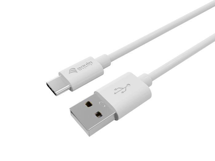 Cabo USB EQUIP 128848 (2 m - USB-A - USB-C - Branco)