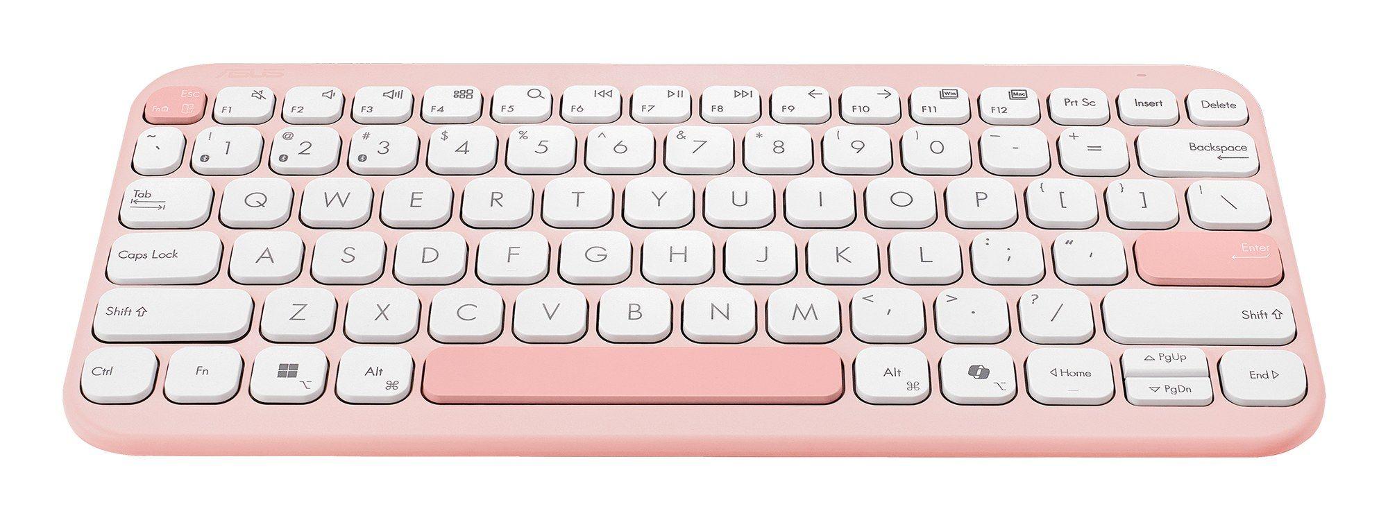 Teclado ASUS Marshmallow Keyboard KW100 (QWERTY, internacional - Teclas tesoura - 75% - Rosa), miniatura 4