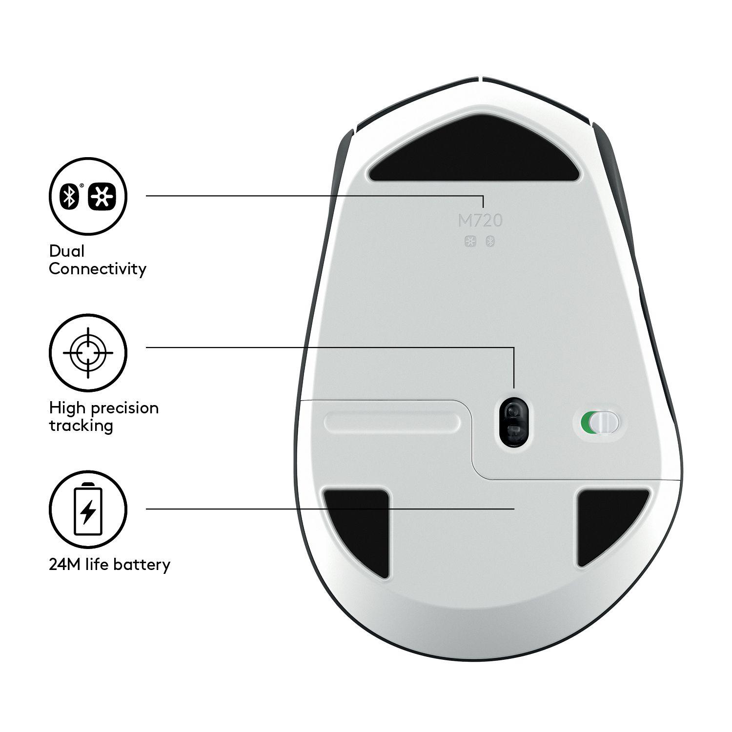 Rato LOGITECH M720 Triathlon (Mão direita - 1000 DPI - Ótico - Preto) — miniatura 10