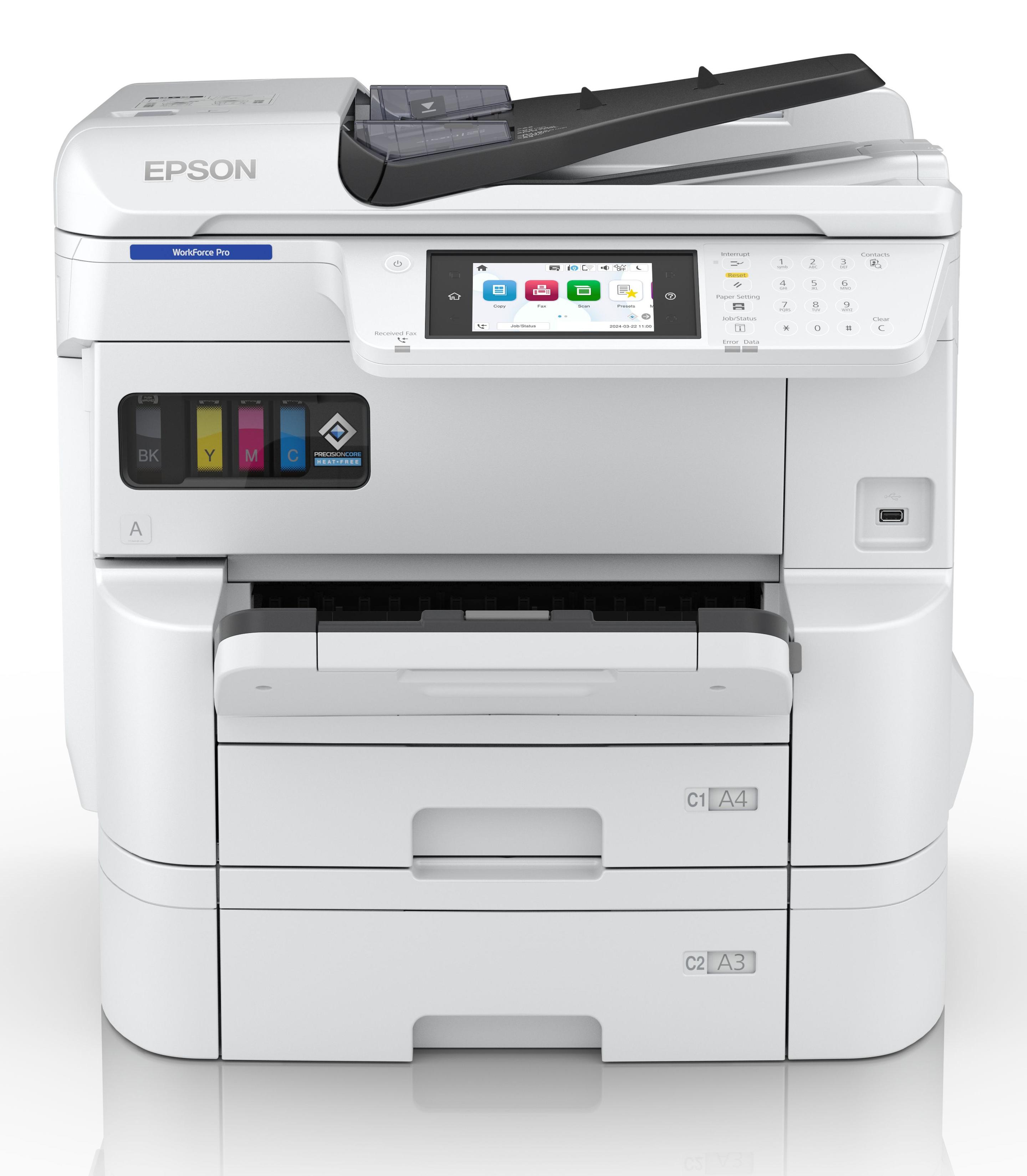Impressora Multifunções Jato de Tinta EPSON WorkForce Pro EM-C7100DWF (A3 - Impressão a cores - 335 folhas - Branco), miniatura 2