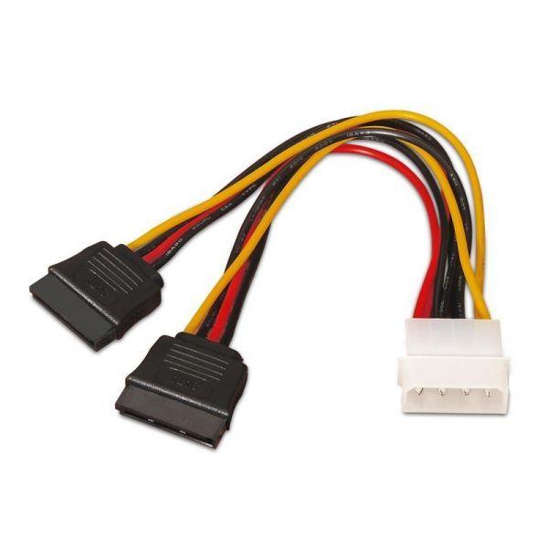 Cabo de Alimentação SATA NANOCABLE 10.19.0102 (0,3 m - Macho - Molex - Preto, Vermelho e Amarelo) — miniatura 3