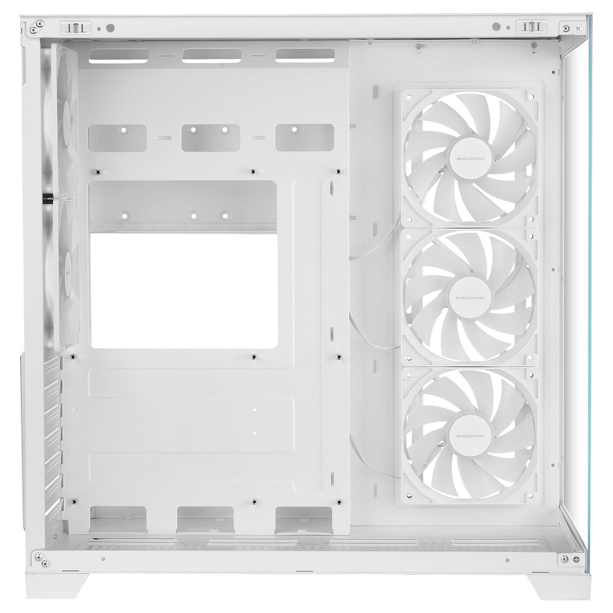 Caixa PC MARS GAMING MCVPROW (ATX, micro ATX, Mini-ITX - Midi Tower - Branco), miniatura 9
