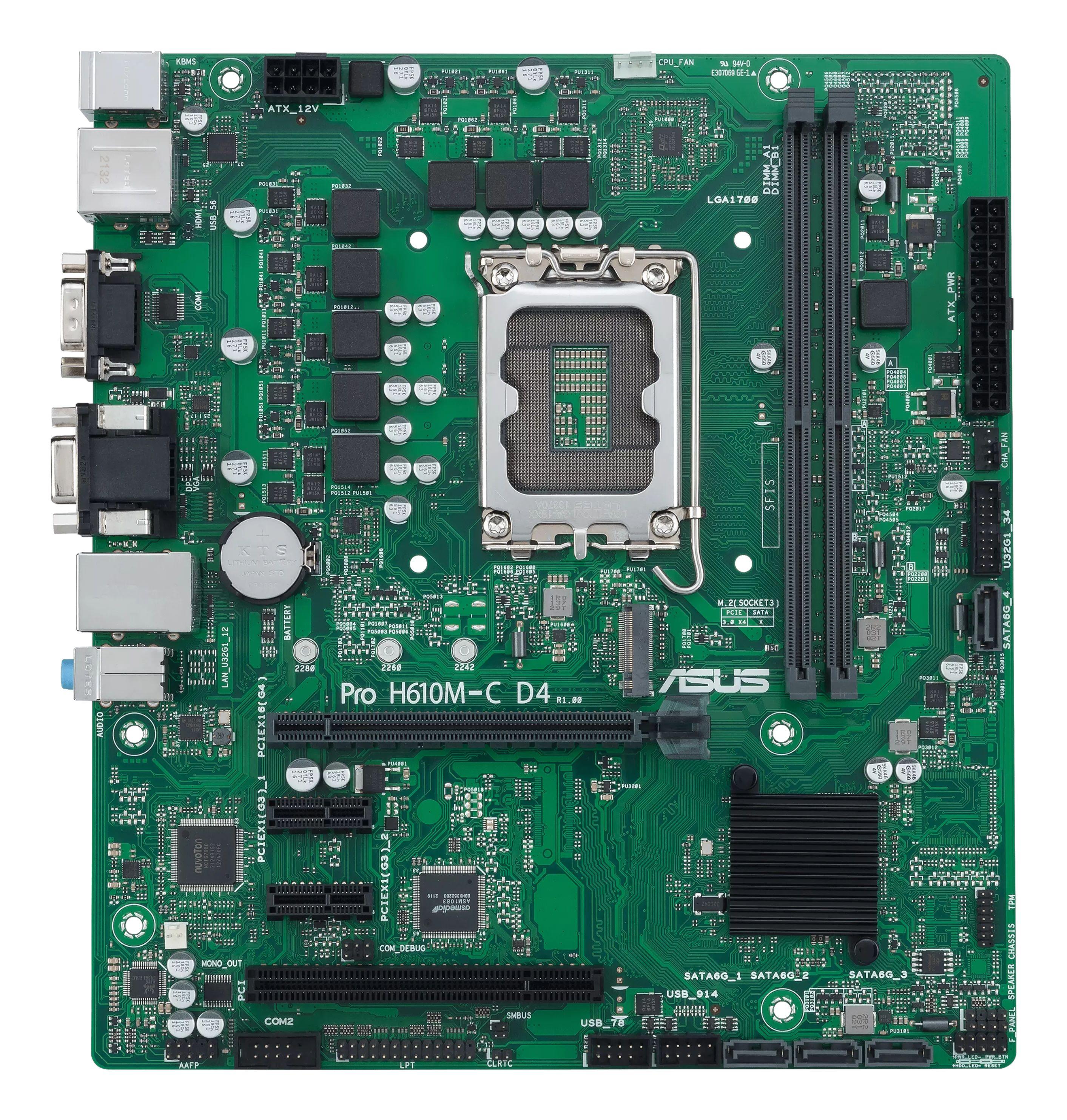 Motherboard ASUS PRO H610M-C D4-CSM (LGA 1700 - micro ATX - DDR4-SDRAM) — miniatura 2