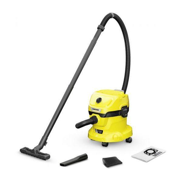 Aspirador de Tambor KÄRCHER WD 2-18 V-12/18 (Altura 39,9 cm - 12 L - Tapete e piso duro - Amarelo/Preto)