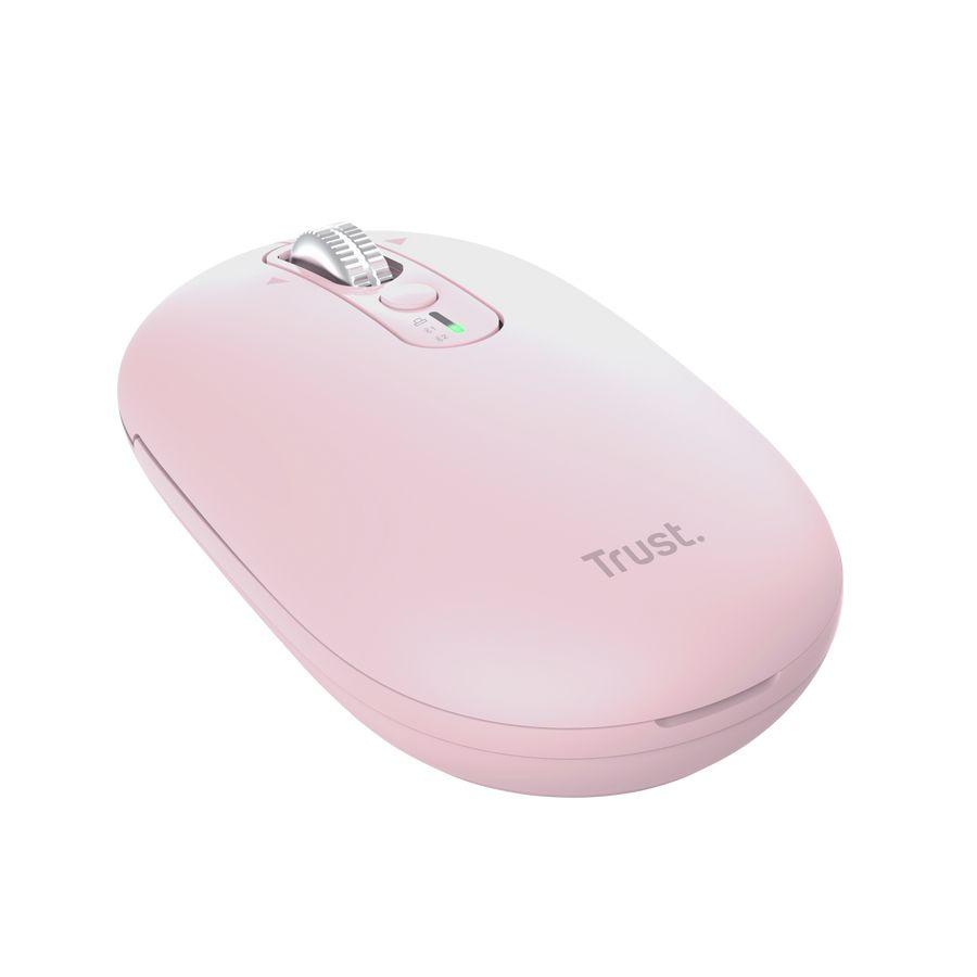 Rato TRUST Seron Slim Multi (Ambidestro - 3200 DPI - Ótico - Rosa) — miniatura 4