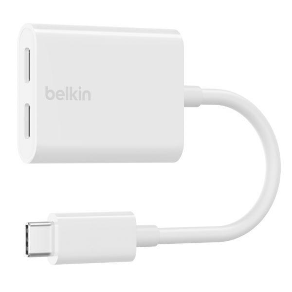 Adaptador USB-C para Áudio e Carregamento BELKIN RockStar F7U081btWH (USB Type-C - USB-C - Branco), miniatura 2