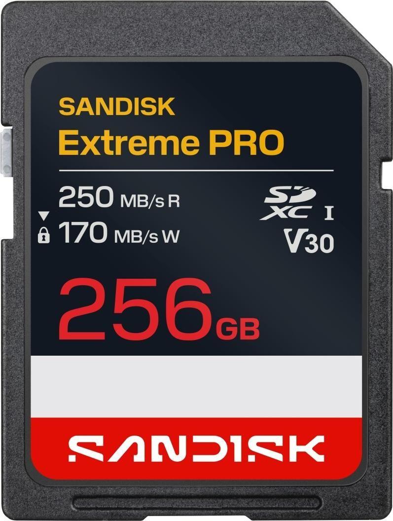 Cartão de Memória SANDISK Extreme PRO (256GB - 250 MB/s - Preto)