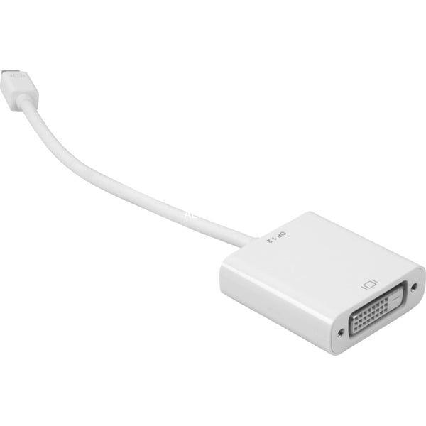Adaptador DisplayPort para DVI-D SHARKOON 1.2 24+1 (0,15 m - DisplayPort 1.2 - DVI-D 24+1 - Branco)