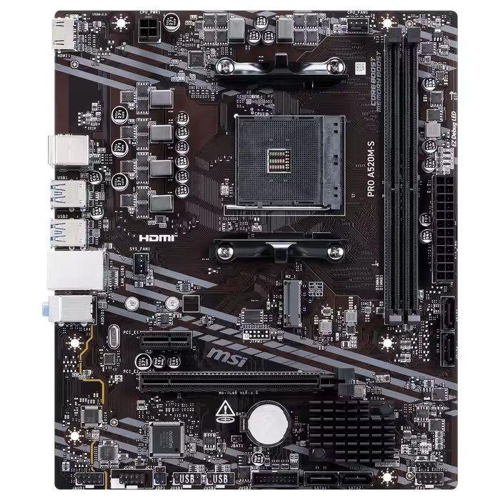 Motherboard MSI PRO A520M-S (AM4 - Micro ATX - Micro-ATX) — miniatura 2