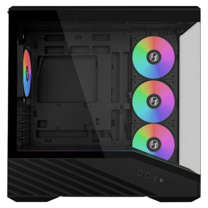 Caixa PC LIAN LI VECTOR V100R MINI (Micro ATX, Mini-ITX - 2,5" - Plástico, Aço, Vidro temperado - Preto) — miniatura 3