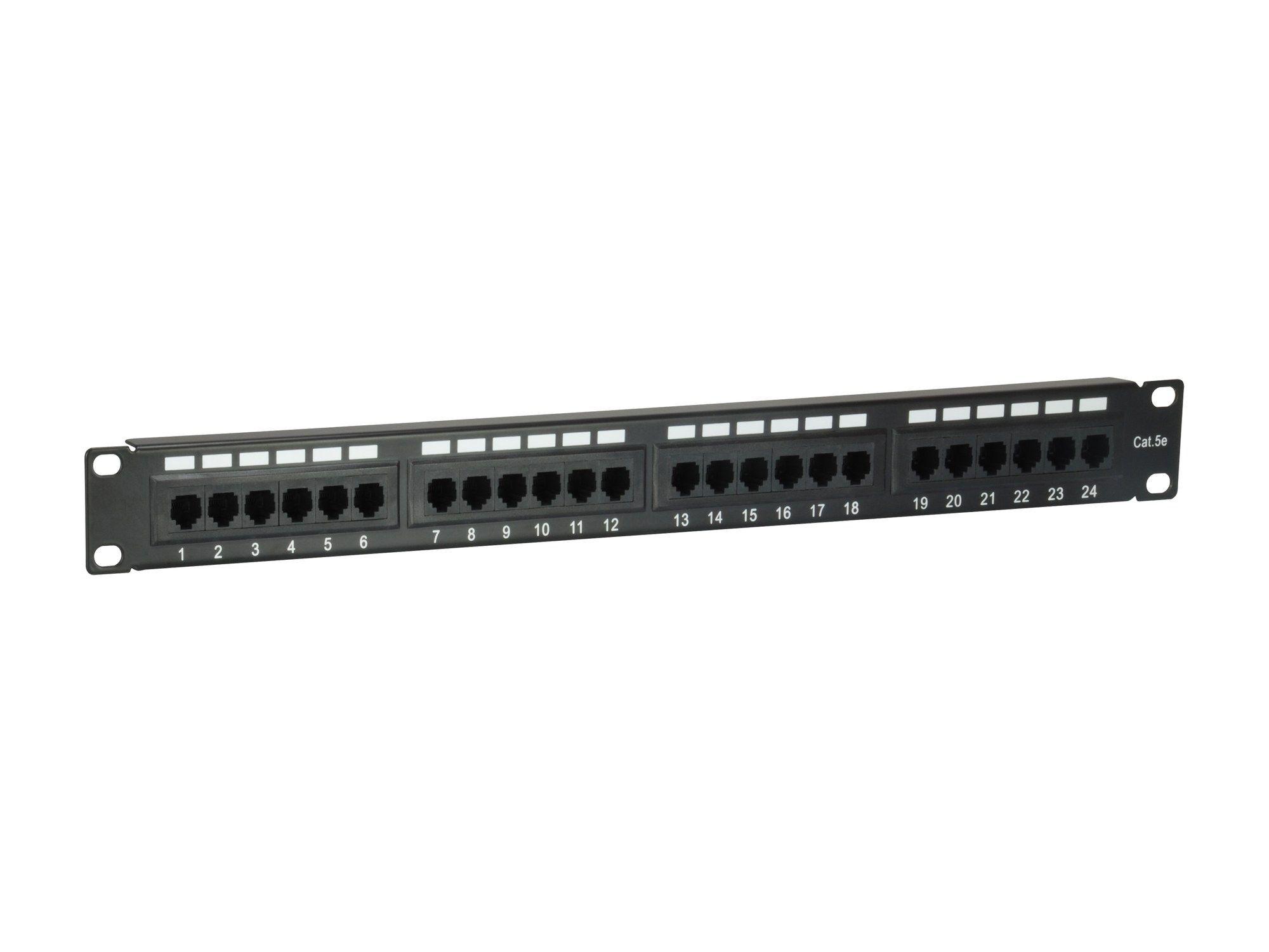 Painel de Patch EQUIP 235325 (19" - 24 Portas RJ45 Cat5e UTP - Preto)