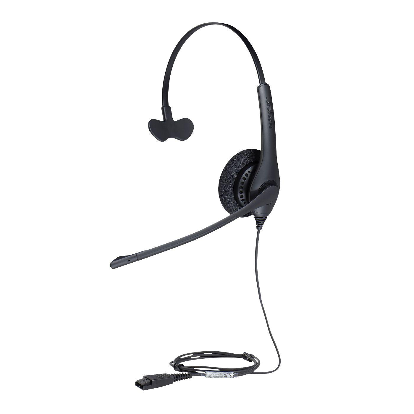Headset Call Center JABRA BIZ 1500 Mono QD (Monofónico - Com fios - Supra-aural - Preto)