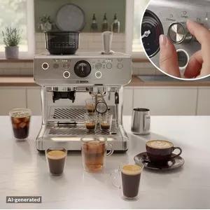 Máquina de Café Expresso BOSCH PFE403C3 Series 4 HomeCafé (Prateado), miniatura 2