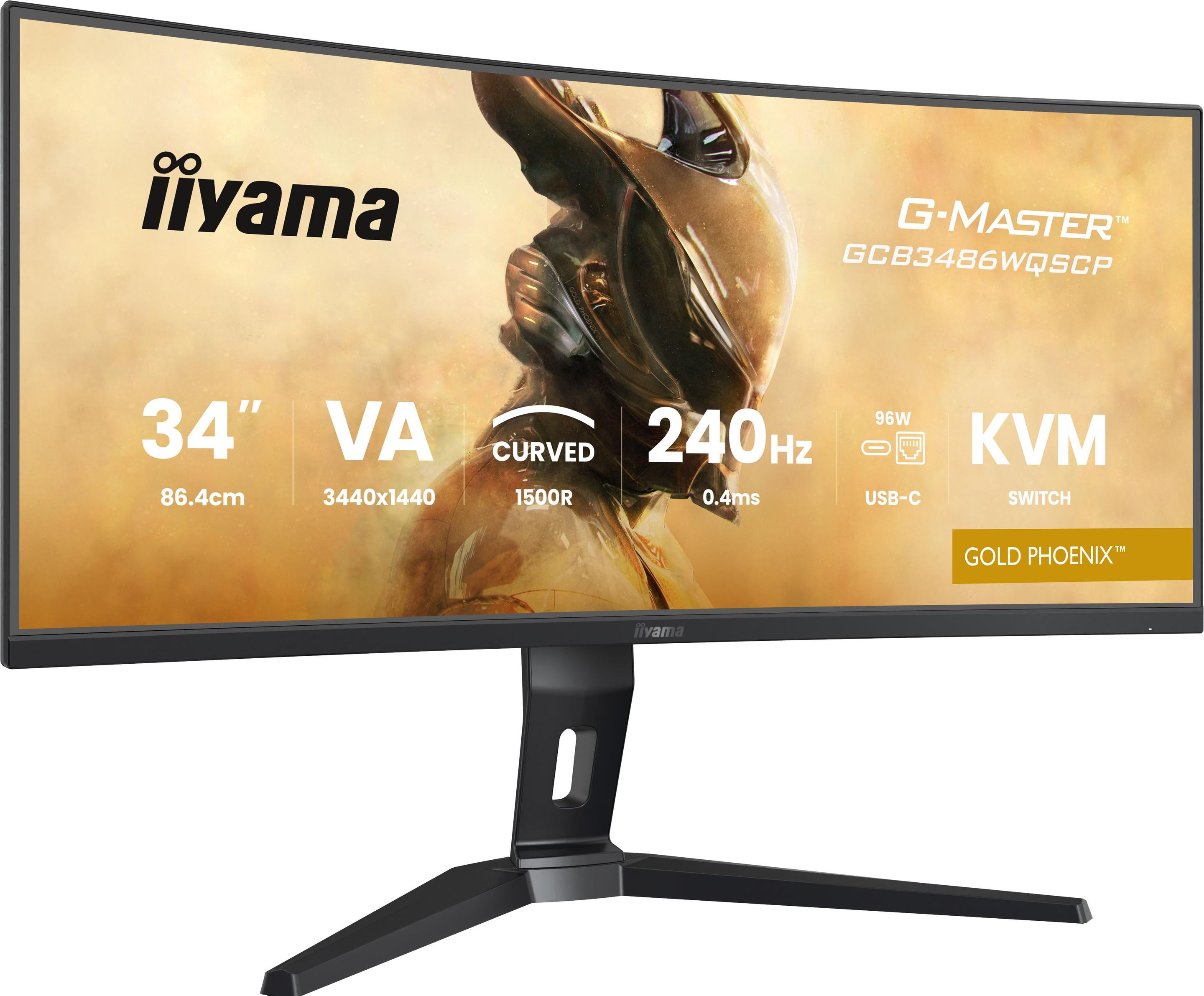 Monitor IIYAMA G-MASTER GCB3486WQSCP-B1 (34" UWQHD - 240 Hz - Preto)
