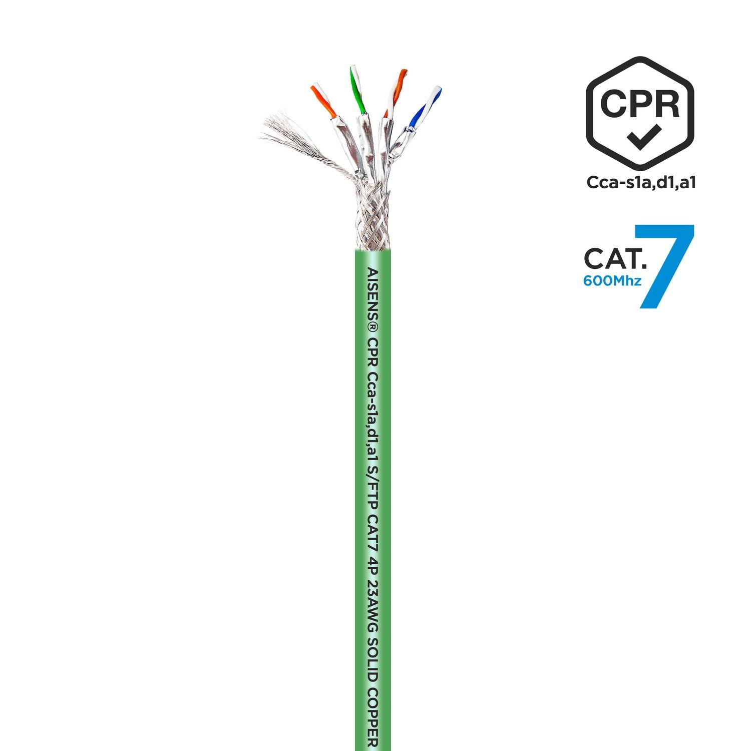 Cabo de Rede RJ45 AISENS A146-0667 (305 m - Cat7 - Verde), miniatura 2