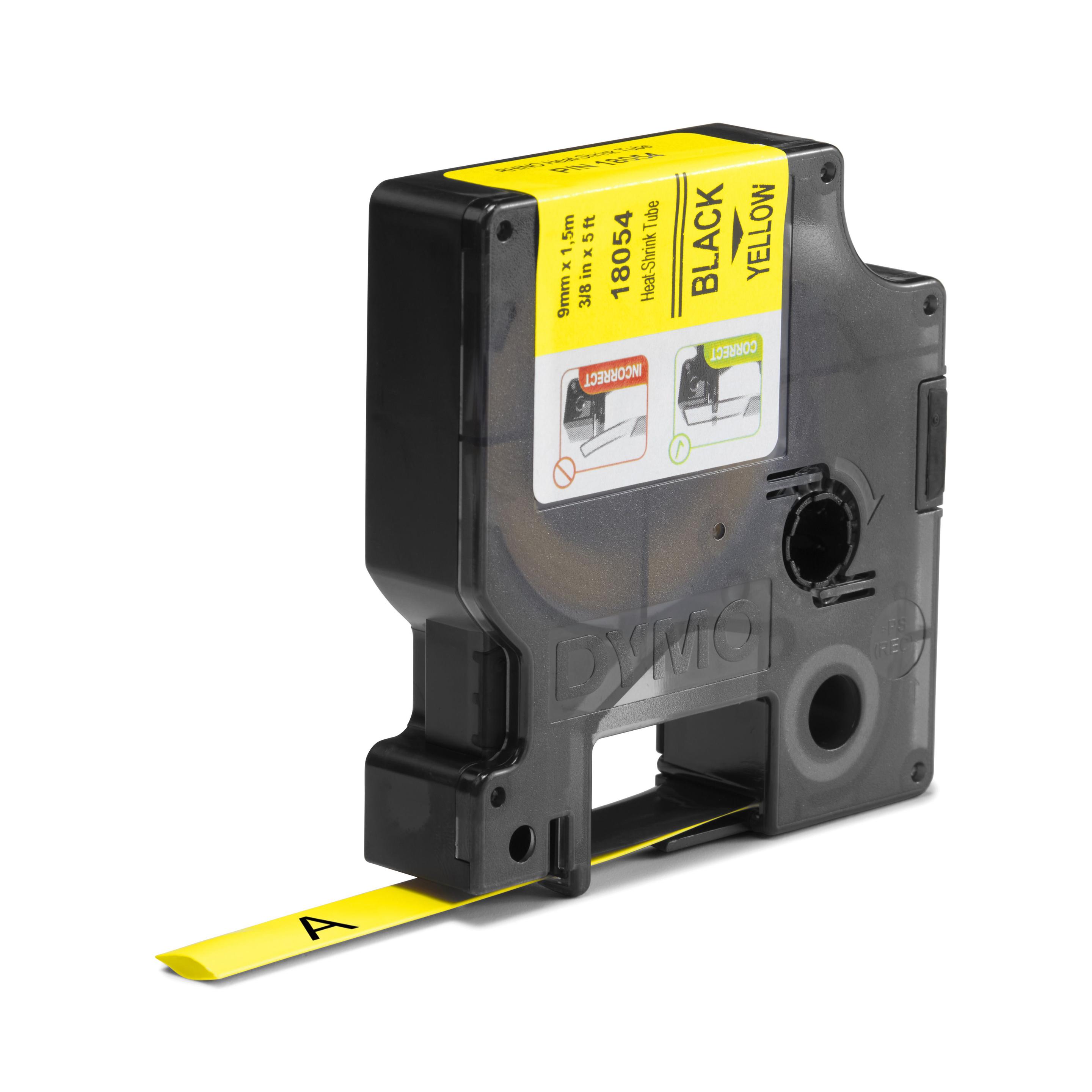 Fita de Impressão Termorretrátil DYMO RHINO ID1-9 18054 (Preto sobre Amarelo), miniatura 2