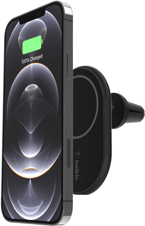 Suporte Magnético com Carregador Wireless Automóvel BELKIN WIC004BTBK (10 W - iOS - Preto)