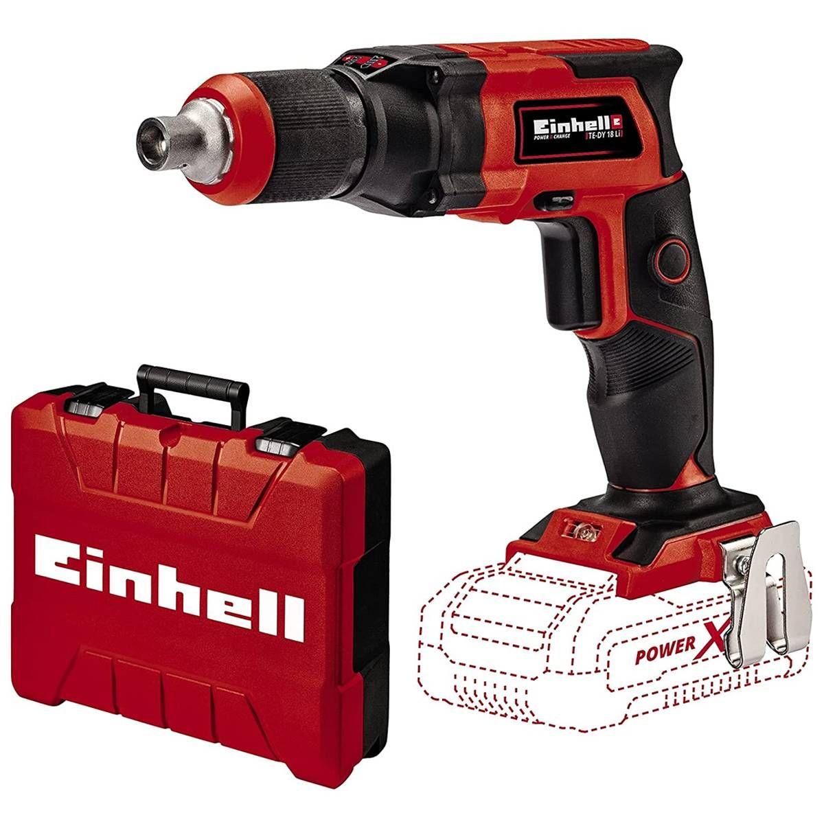 Aparafusadora para Placas de Gesso EINHELL TE-DY 18 Li-Solo (18 V - Bateria - Vermelho e Preto)