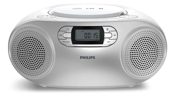 Leitor de CD Portátil PHILIPS TAZ2000S/10 (3 W - Prateado)