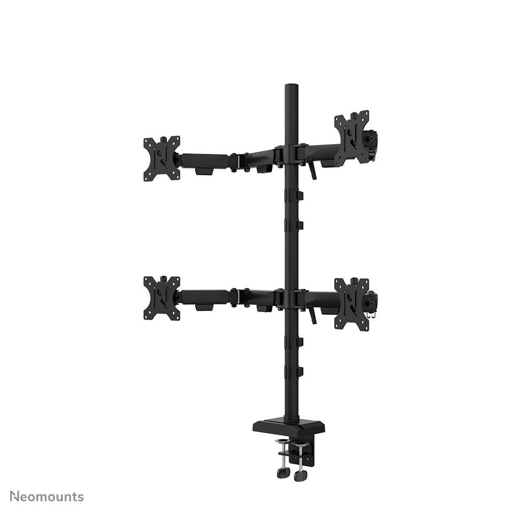 Suporte de Secretária Quadruplo para Monitores NEOMOUNTS DS60-600BL2-2 (10–32" - VESA 75 x 75/100 x 100 mm - Preto), miniatura 2