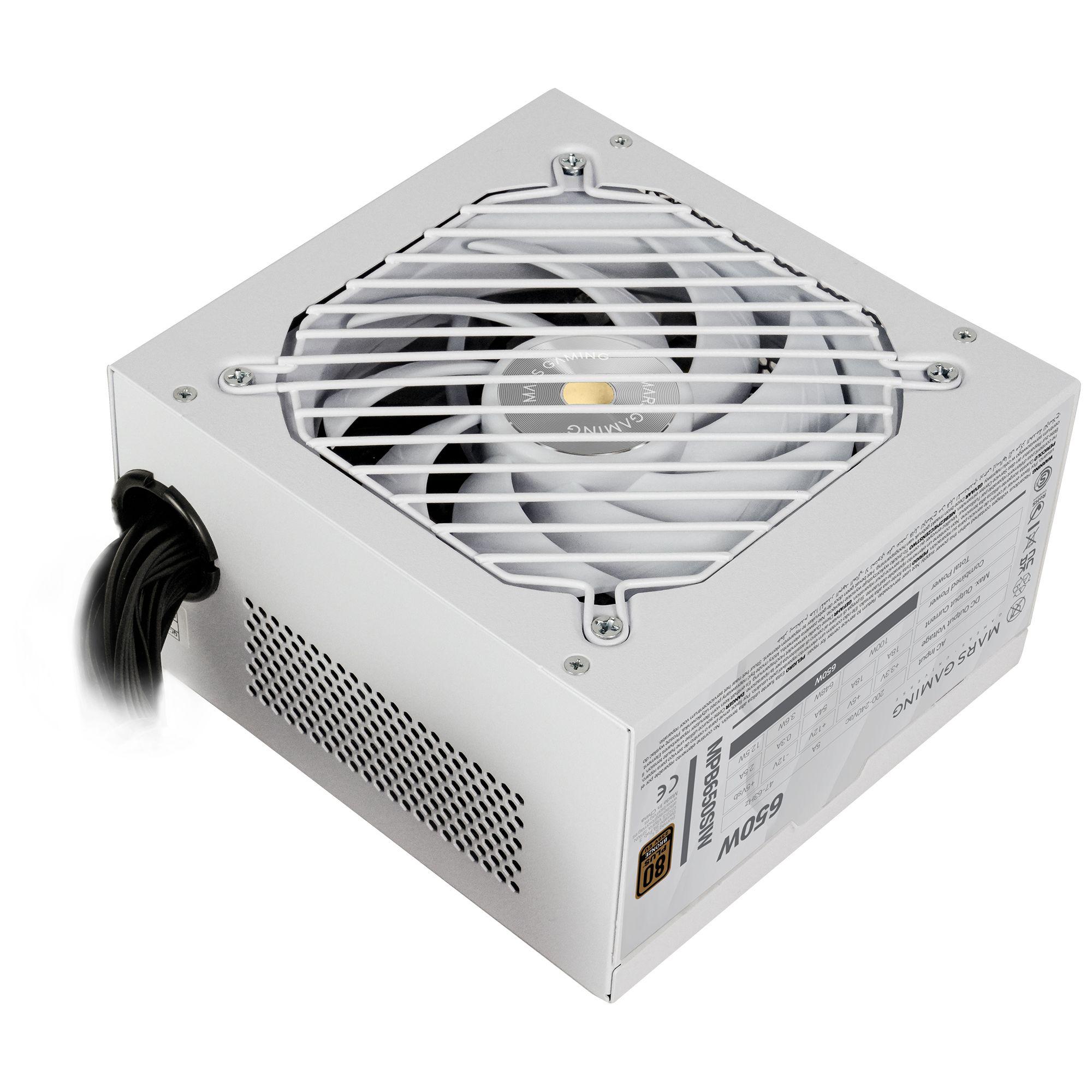 Fonte de Alimentação MARS GAMING MPB650SIW (ATX - 650 W - 80 PLUS Bronze - Branco), miniatura 3