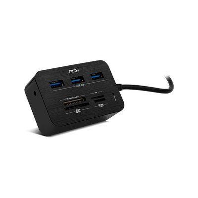 Hub USB com Leitor de Cartões NOX Lite Reader One (Preto)