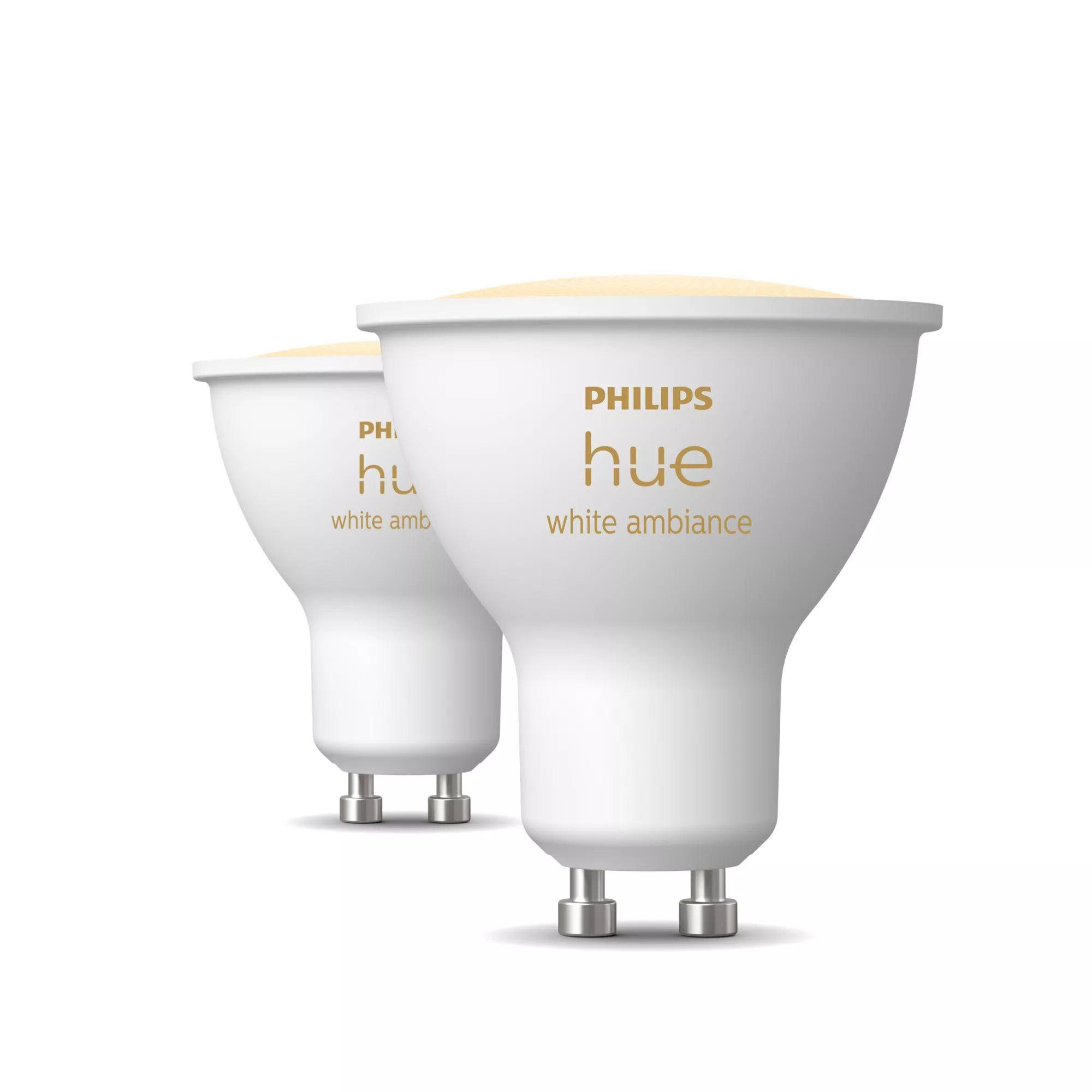 Lâmpada LED Inteligente PHILIPS Hue White Ambiance GU10 (Plástico - Branco)