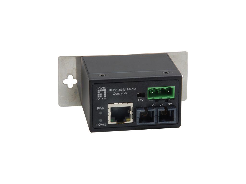 Conversor de Media LEVELONE IEC-4002 (10Base-T, 100Base-TX - 100 Mbit/s - Prateado)