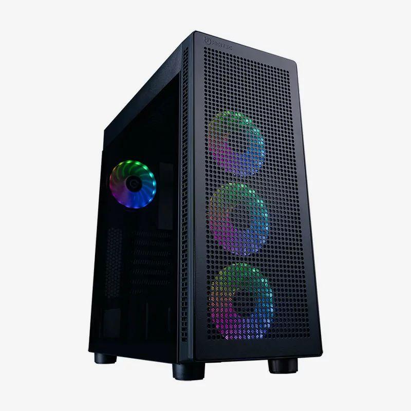Caixa PC Gaming HIDITEC H1 AIR (ATX, ITX, micro ATX - ATX, micro ATX, Mini-ITX - Aço, vidro temperado - Preto) — miniatura 5