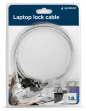 Cadeado de Cabo para Portátil GEMBIRD LK-K-01 (Chave - 1,8 m - 4 mm - Prateado)