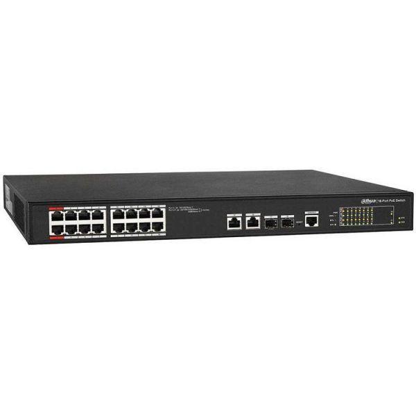 Switch PoE DAHUA PFS4218-16ET-240-V3 (Gigabit Ethernet - 10/100 Mbps - 8,8 Gbit/s - Preto), miniatura 3