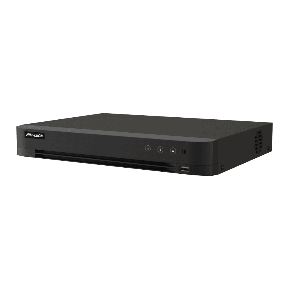 Gravador DVR HIKVISION iDS-7208HUHI-M1/XT/8A+8/4ALM (8 canais - 4K - PoE - Preto)