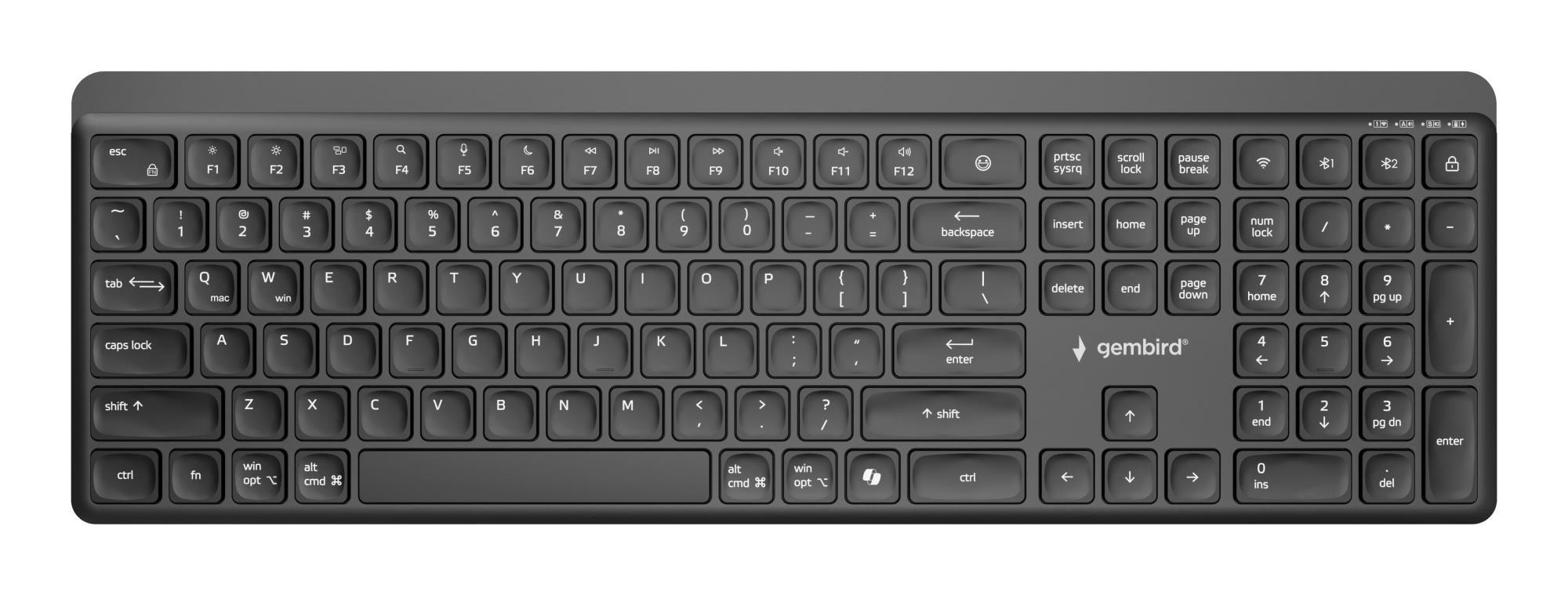 Teclado GEMBIRD KB-WPS-03 (Inglês US - Fino - USB)