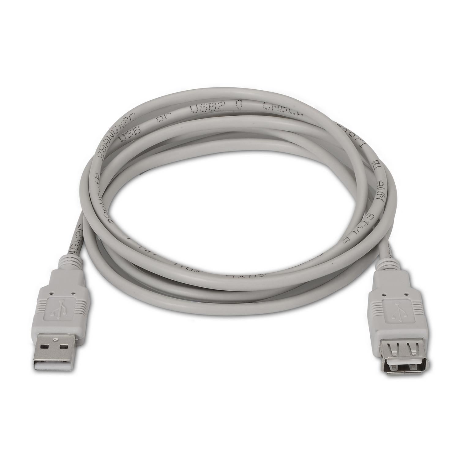 Cabo de Extensão USB AISENS A101-0013 (1,8 m - USB A - Bege), miniatura 2