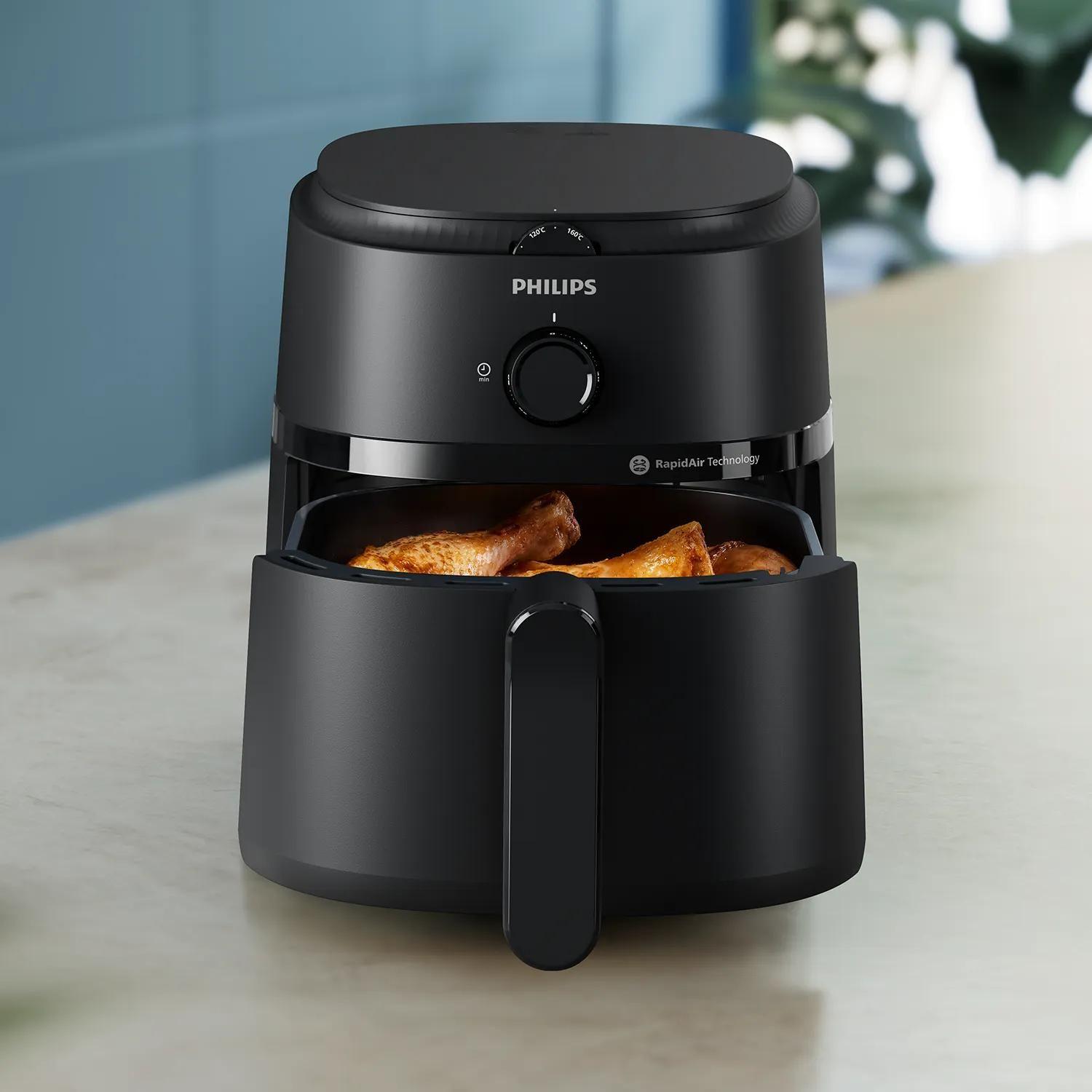 Fritadeira Air Fryer PHILIPS NA120/00 (1500 W - 200 °C - 80 °C - Preto), miniatura 5