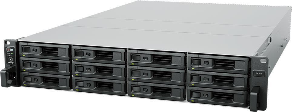 NAS SYNOLOGY SA3410 (SATA, SAS - 16 GB - 12 baias - Preto e Cinzento)
