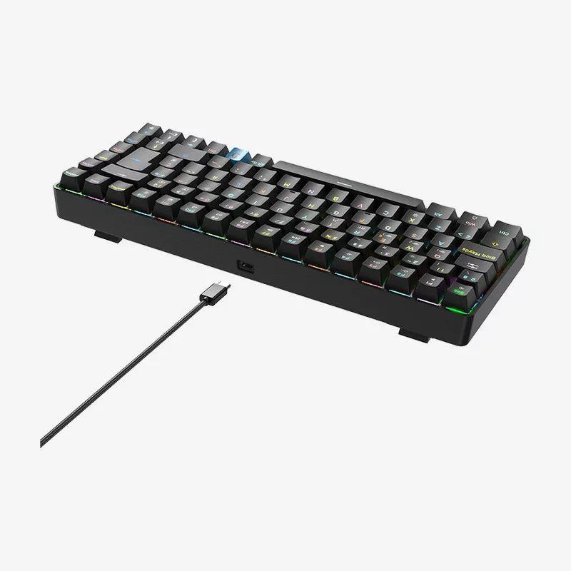 Teclado HIDITEC GM1K (Espanhol - Gateron G Pro Red - 75% - Preto), miniatura 5