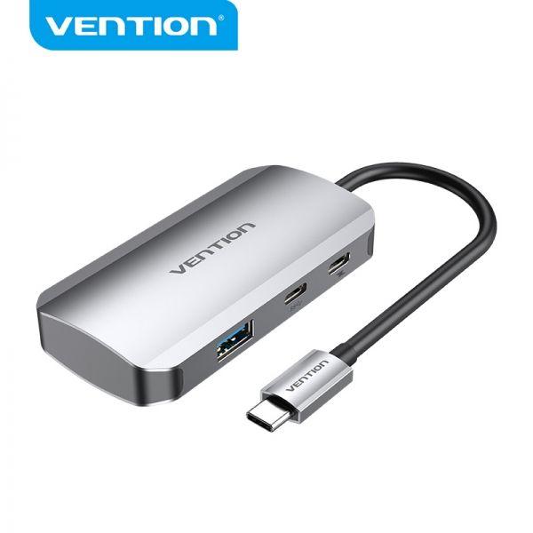Hub USB-C VENTION TNDHB (0,15 m - USB-C - Cinzento)