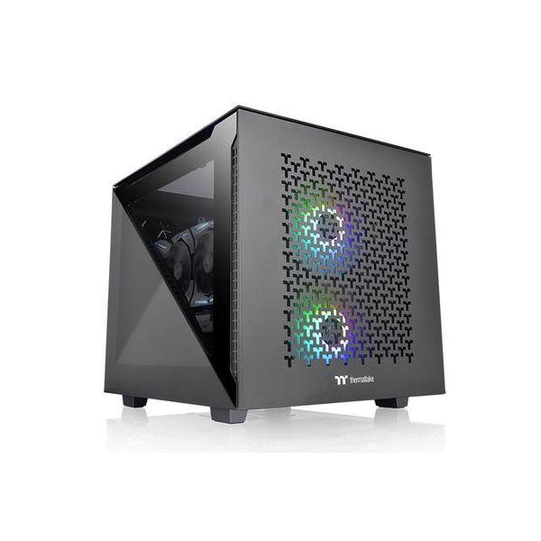 Caixa Micro-ATX THERMALTAKE Divider 200 TG Air (Micro Tower - SPCC, vidro temperado - 18,5 cm - Preto), miniatura 2