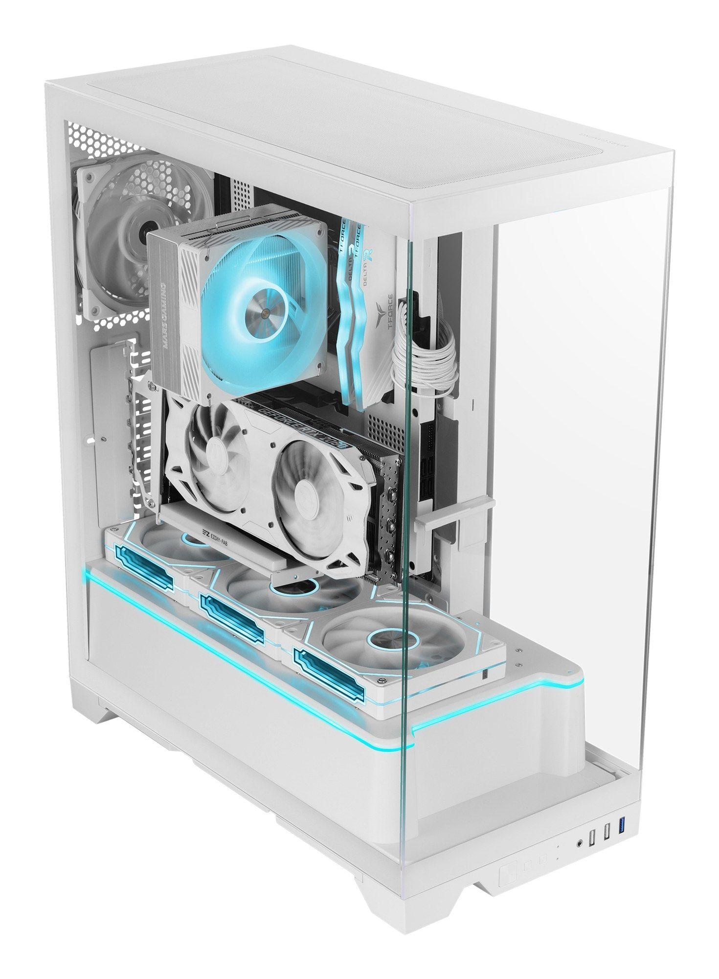 Caixa de Computador MARS GAMING MCPRISMAW (ATX, Micro ATX, Mini-ITX - Midi Tower - Vidro temperado - Branco) — miniatura 2