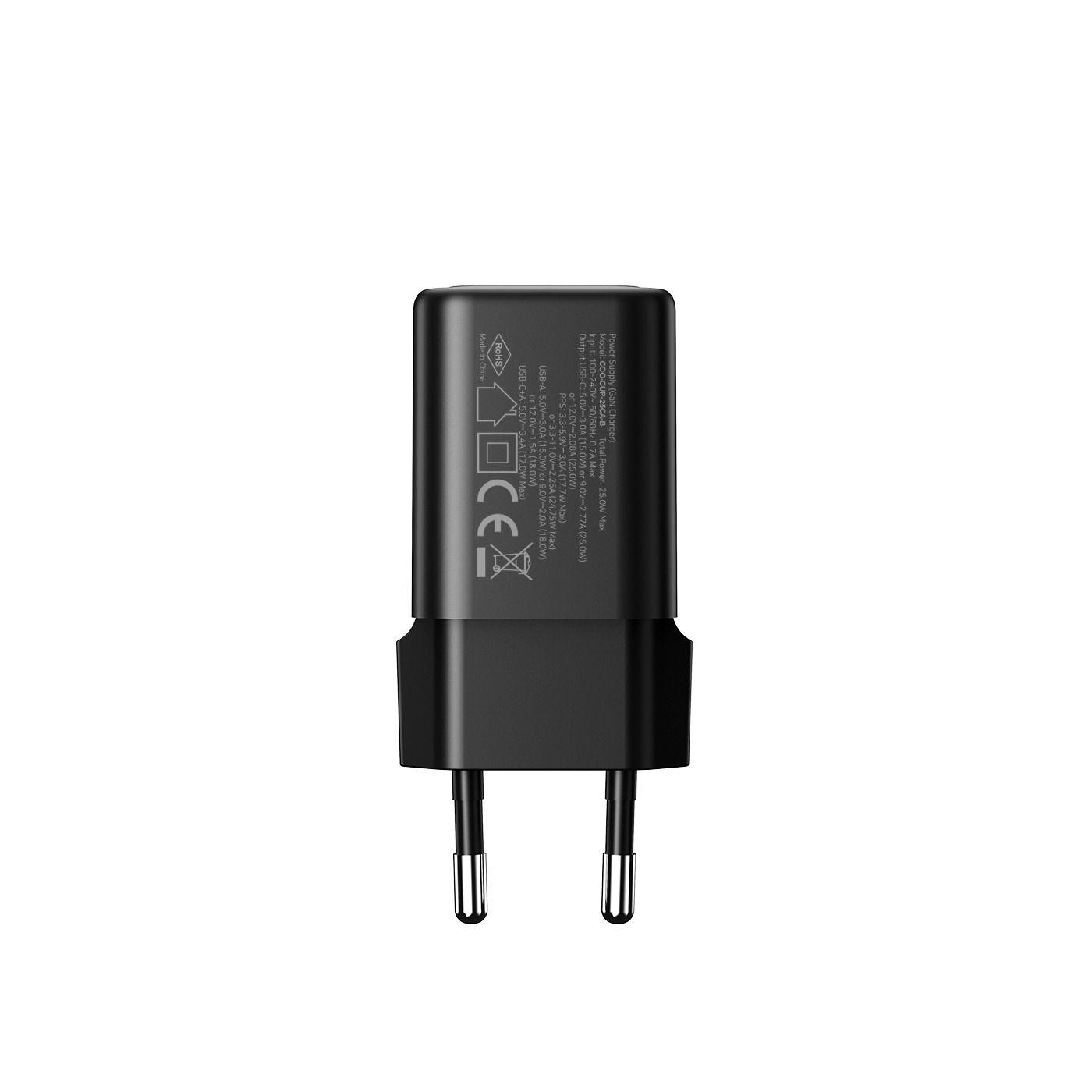 Carregador USB de Parede COOLBOX COO-CUP-25CA-B (1 USB-C e 1 USB-A - USB - Preto), miniatura 4