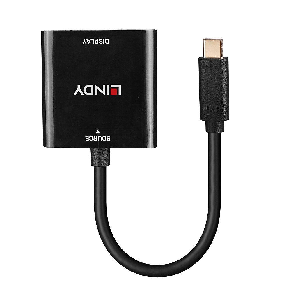 Adaptador USB-C para DisplayPort LINDY 43269 (0,21 m - USB Type-C macho - Preto) — miniatura 5