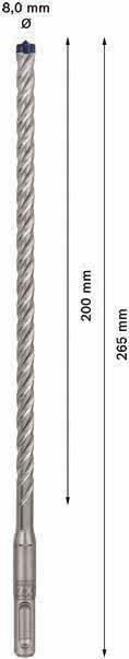 Broca para Martelo Perfurador BOSCH EXPERT SDS plus-7X (8x200x265 mm)