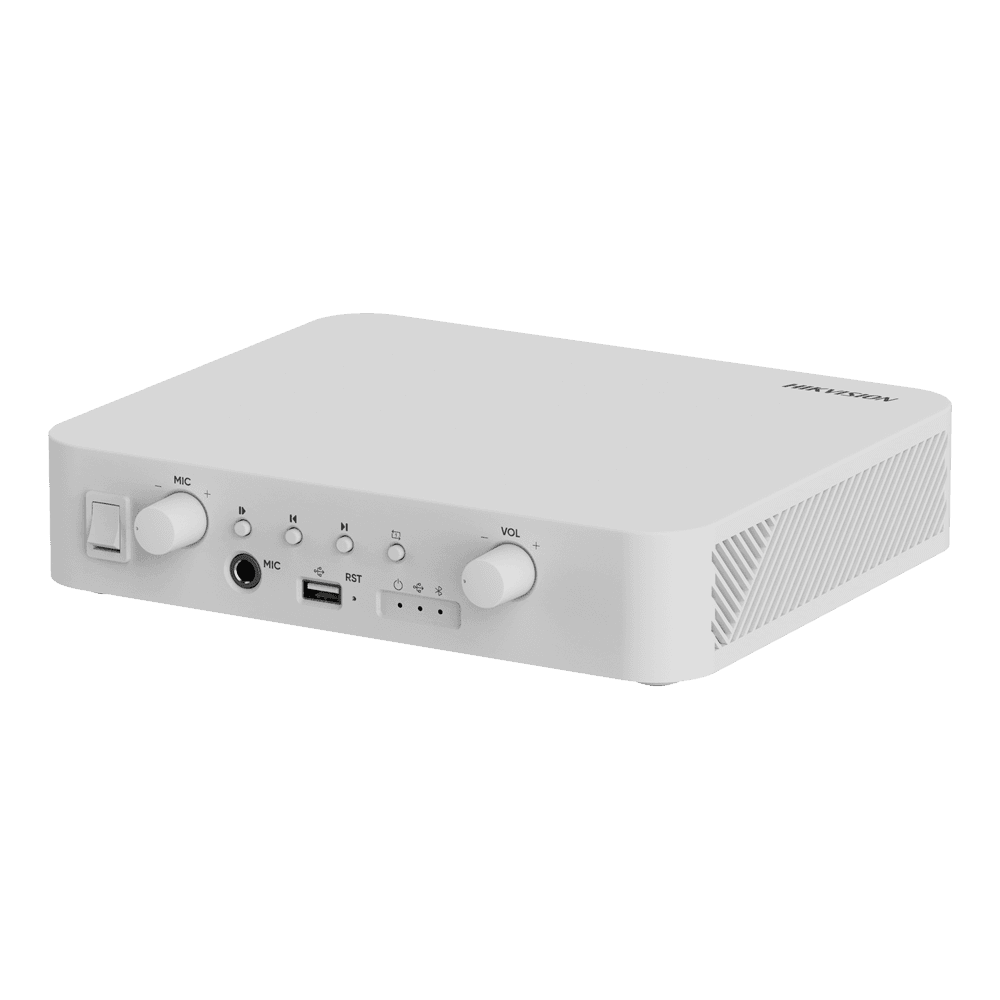Amplificador de Rede HIKVISION DS-QAE1A40G1-VB (40 W - USB, Bluetooth, MIC e RCA)