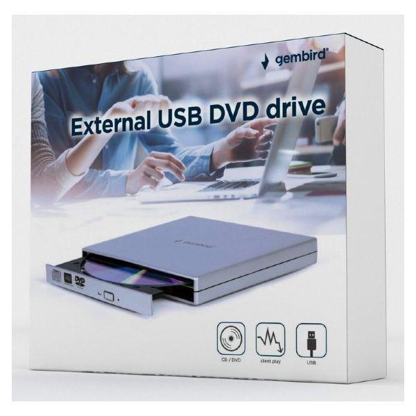 Gravador DVD Externo GEMBIRD DVD-USB-021-SV (DVD±RW - Prateado) — miniatura 5