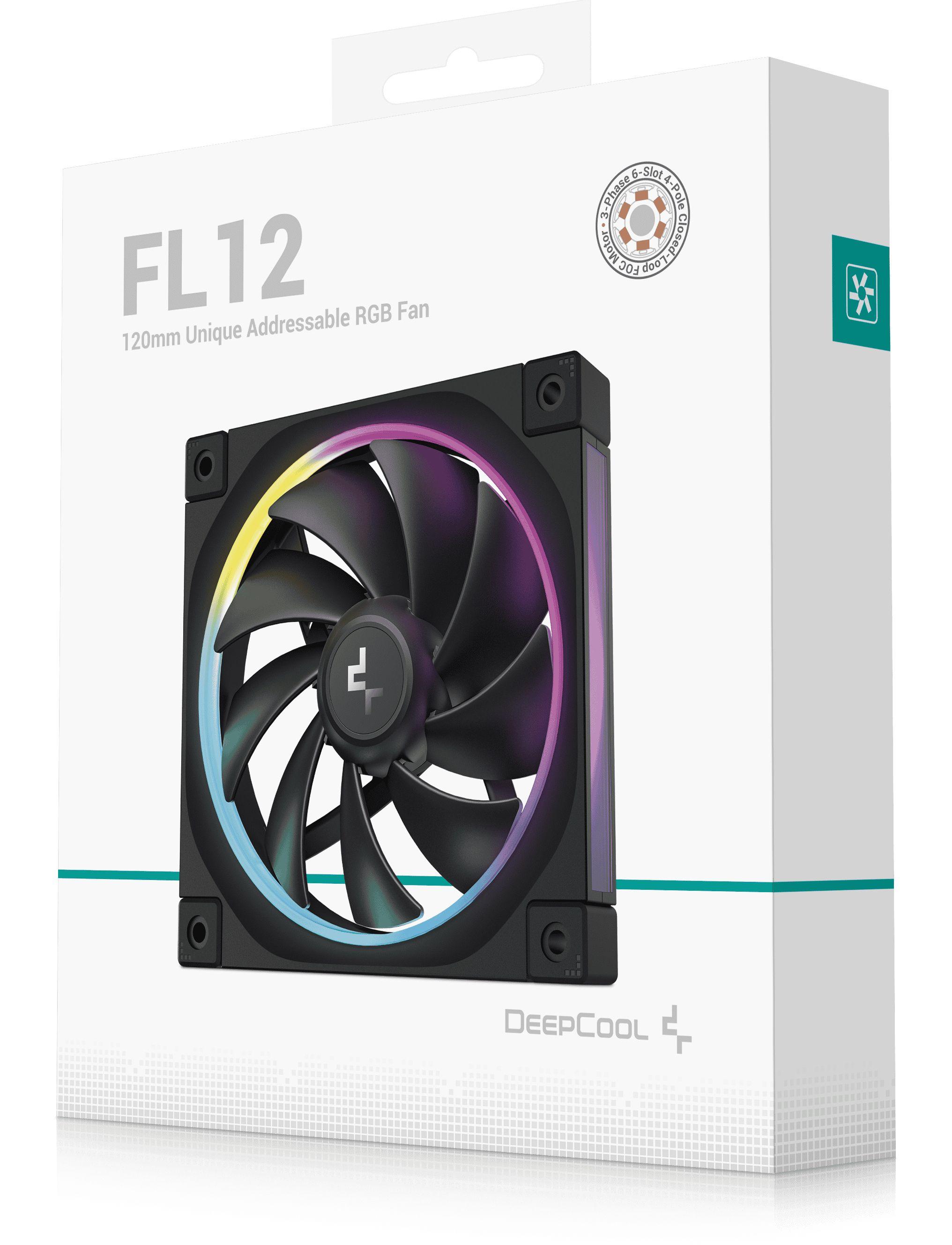 Ventoinha para Caixa PC DEEPCOOL FL12 (Preto) — miniatura 7