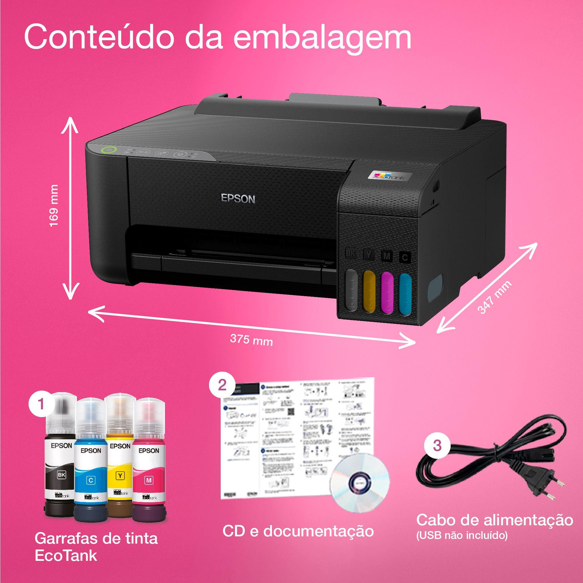 Impressora Jato de Tinta EPSON EcoTank ET-1810 (A4 - 100 folhas - USB, Wi-Fi, Wi-Fi Direct - Preto), miniatura 10