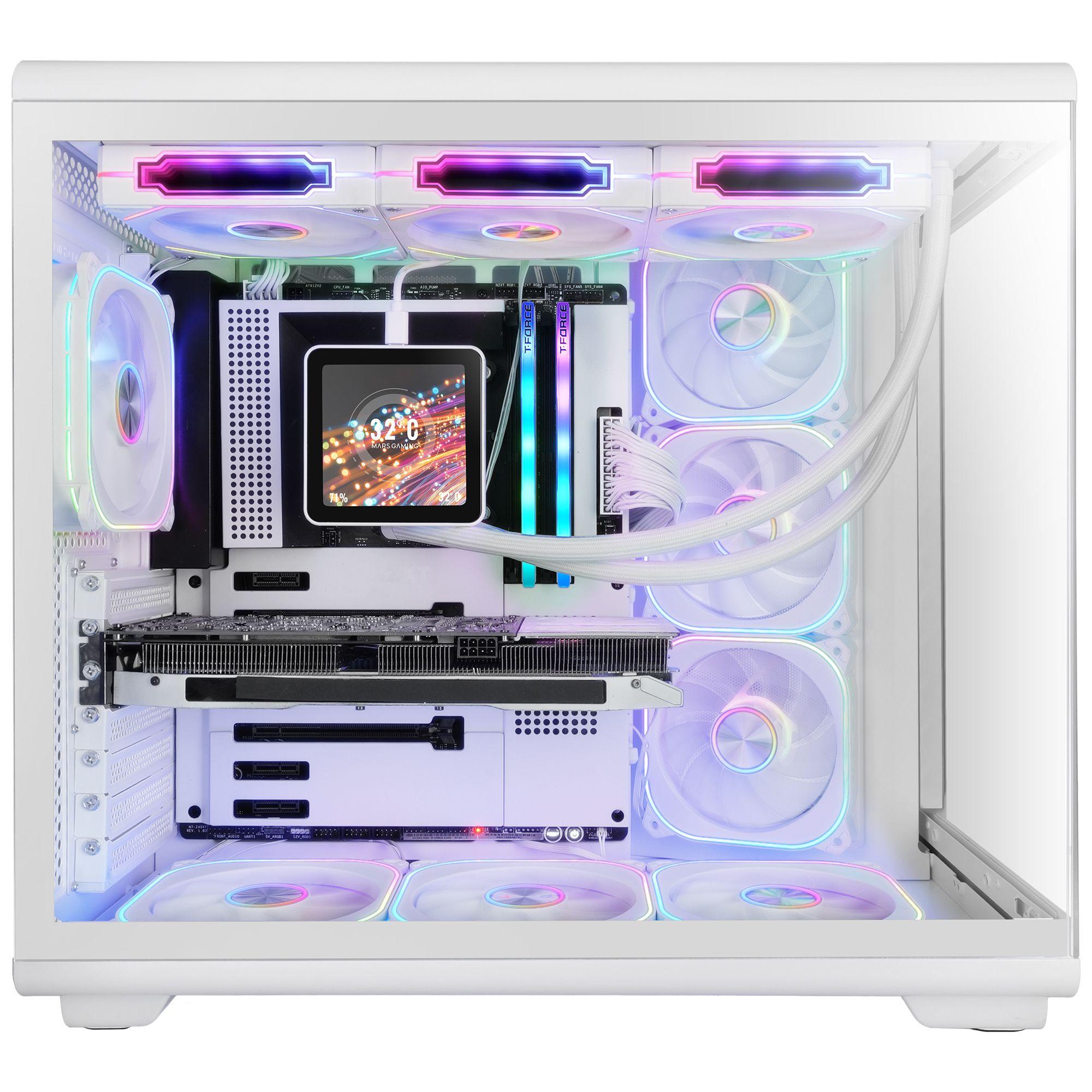 Caixa PC Gaming MARS GAMING MC-REVMAXW (Midi Tower - Ecrã LCD IPS 11,8" - Branco), miniatura 7