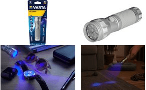 Lanterna UV VARTA 15638 101 421 (14 LEDs UV - 3x AAA - Prateado)